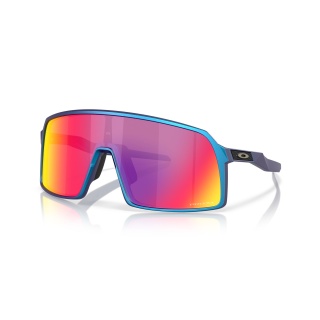 Oakley Sonnenbrille Sutro (Glasfarbe: Prizm road) cyanblau matt - 1 Brille mit Hartschalenetui